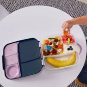 B.box Lunchbox dla dzieci do szkoły - szczelna śniadaniówka z przegródkami i wkładem chłodzącym Ocean Breeze