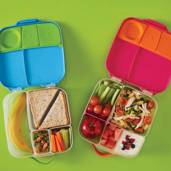 B.box Lunchbox dla dzieci do szkoły - szczelna śniadaniówka z przegródkami i wkładem chłodzącym Strawberry Shake