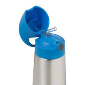 B.box butelka termiczna - bidon dla dzieci ze słomką 350 ml Blue Slate