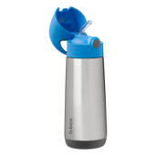 B.box butelka termiczna - bidon dla dzieci ze słomką 500 ml Blue Slate