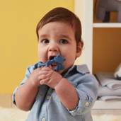 B.box gryzak logopedyczny dla dzieci i niemowląt na ząbkowanie  lisek błękit