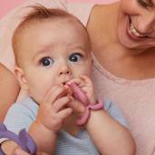 B.box gryzak logopedyczny dla dzieci i niemowląt na ząbkowanie  lisek błękit