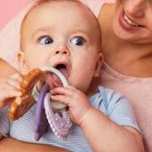 B.box gryzak logopedyczny dla dzieci i niemowląt na ząbkowanie  trio piwonia