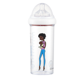 Butelka ze smoczkiem do karmienia niemowląt, Afromama, tritanowa, 6 m+, 360 ml, Le Biberon Français