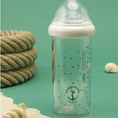 Butelka ze smoczkiem do karmienia niemowląt, Marine Nationale, tritanowa, 6 m+, 360 ml, Le Biberon Français