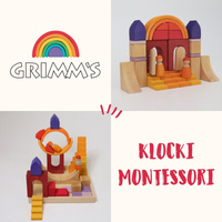 Grimm’s Kolory pustyni Układanka drewniana w ramce – klocki drewniane Montessori dla rocznego dziecka