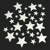 Rex London Gwiazdki świecące w ciemności w nocy - samoprzylepne gwiazdki fosforyzujące na ścianę i sufit 30 szt. Gwiazdki