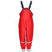 Spodnie przeciwdeszczowe z podszewką z polaru, ocieplone, rozm. 128, czerwone, Playshoes