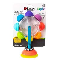 Świecący kołowrotek, zabawka sensoryczna, tęczowy, 6 m+, Sassy