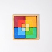 Układanka Kwadrat kreatywności, kolorowy, 3+, Grimm's