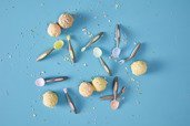 Zestaw do nauki jedzenia pierwsze sztućce BLW dla niemowląt, pistachio, b.box i miska, morska, Doidy Bowl