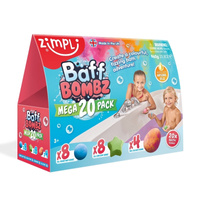 Zimpli Kids Musujące bomby do zabawy do kąpieli zmieniające kolor wody Baff Bombz 20 szt. 3+